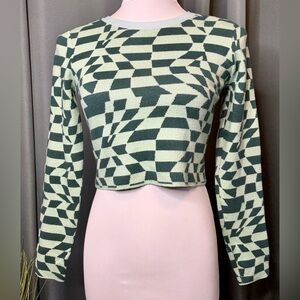 RSQ Camouflage Green and Cream Knit